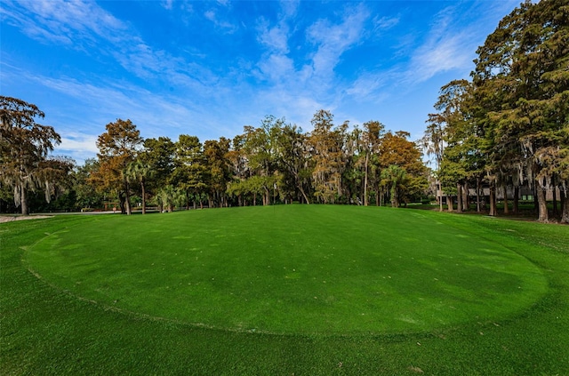 view of nearby features featuring a lawn