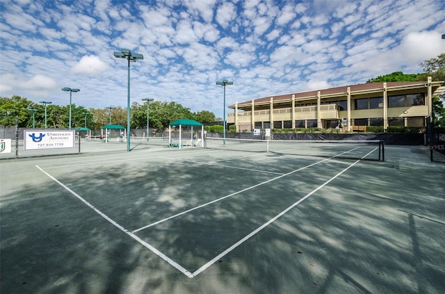 view of tennis court