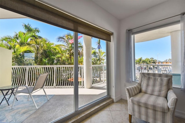 view of sunroom