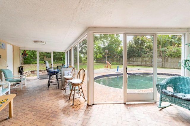 view of sunroom