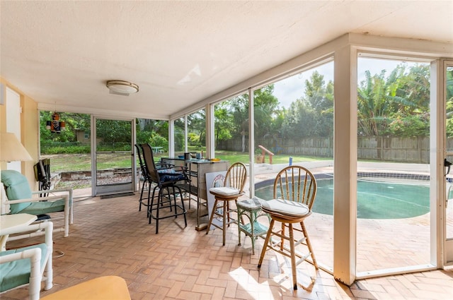 view of sunroom