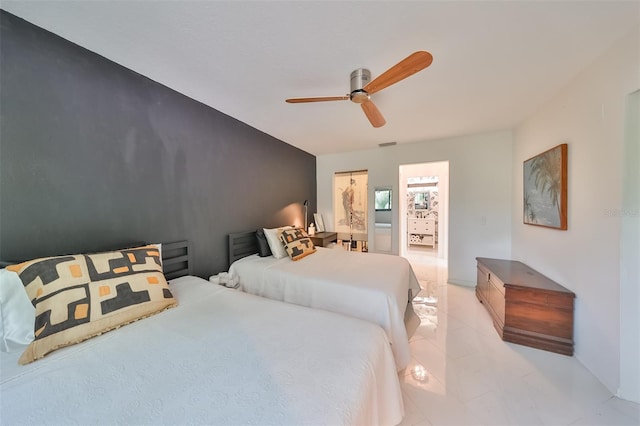 bedroom with ceiling fan