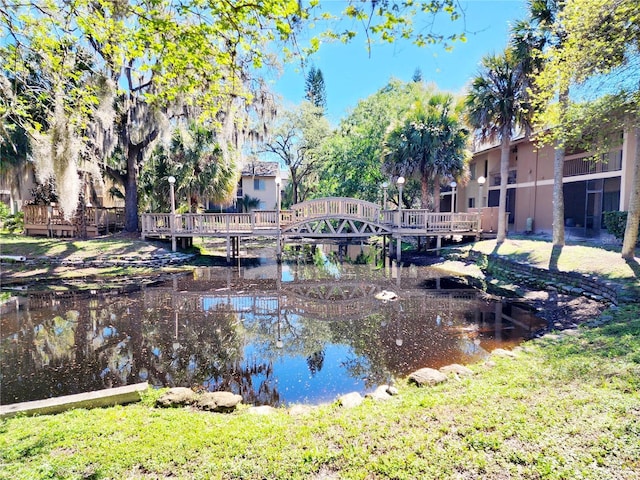 view of water feature