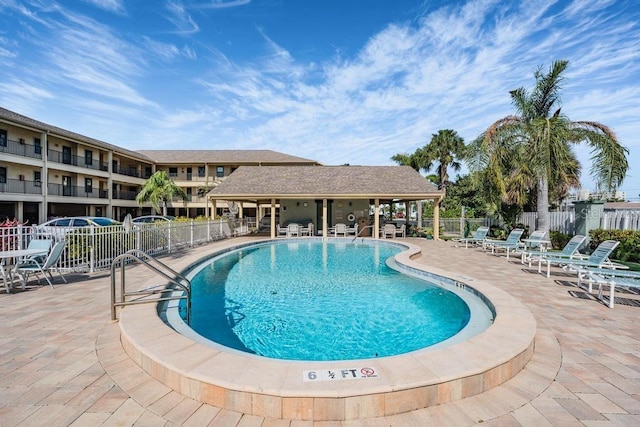 view of pool with a patio area