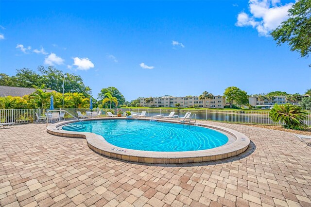 view of pool with a patio