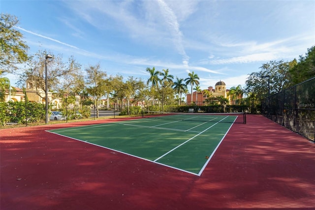 view of tennis court