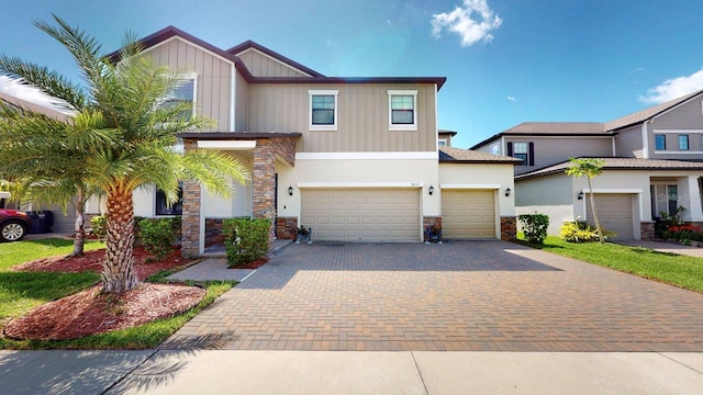 view of front of home featuring a garage