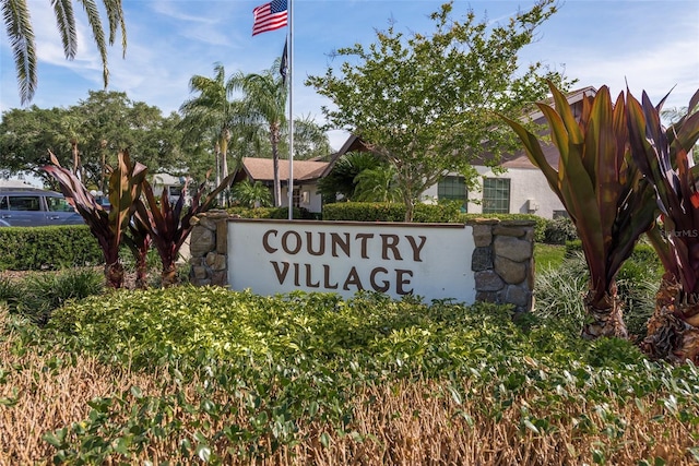 view of community sign