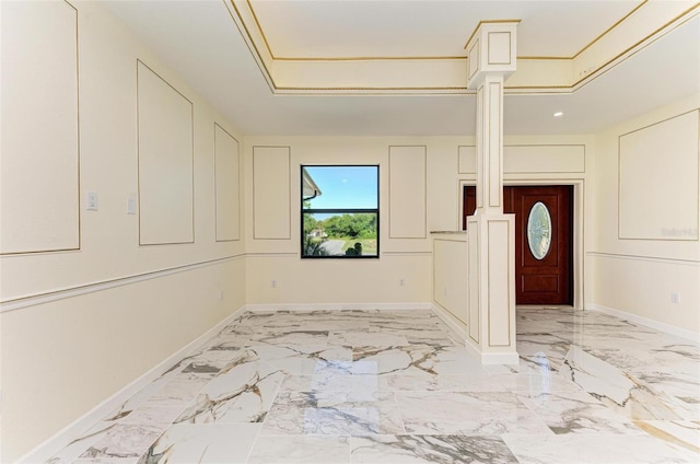 foyer entrance with decorative columns