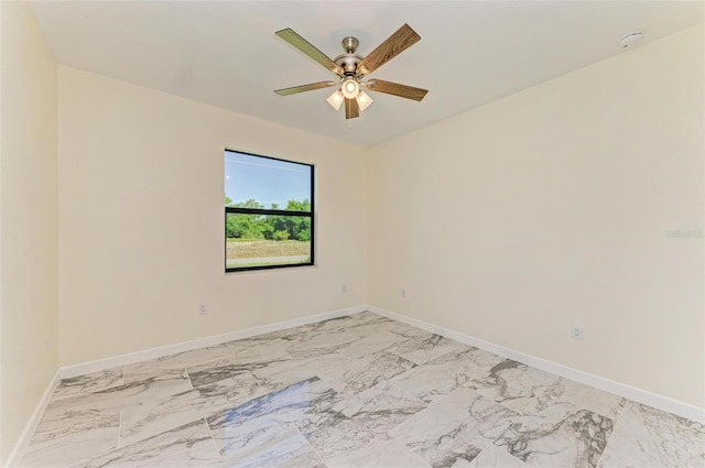 empty room with ceiling fan