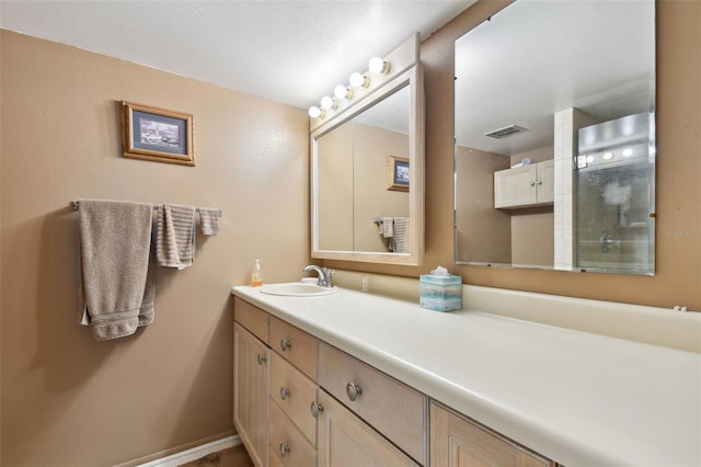 bathroom with large vanity