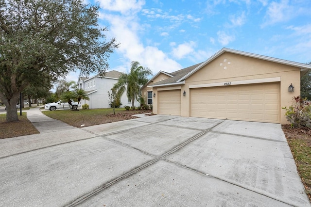 view of front facade with a garage