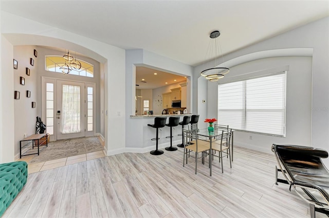 entrance foyer with light hardwood / wood-style floors