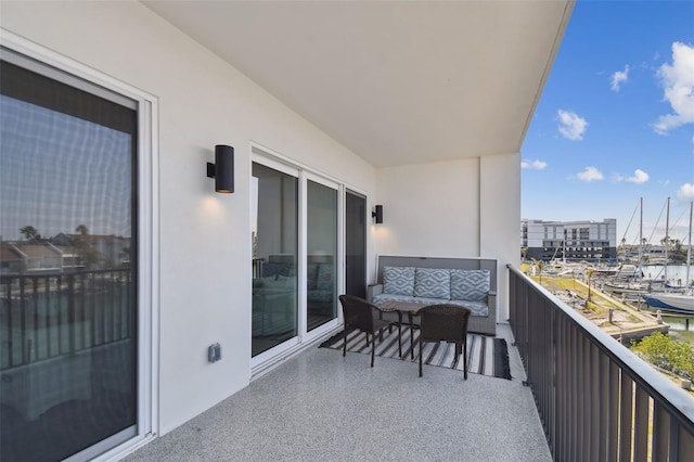 balcony featuring an outdoor hangout area