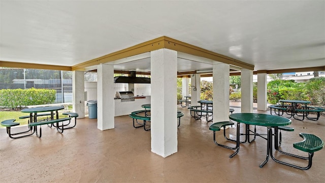 interior space with french doors