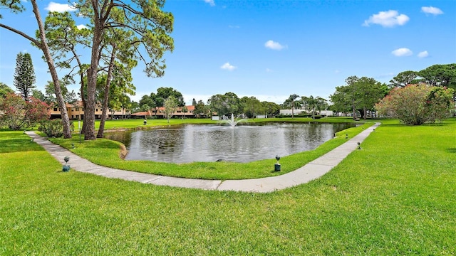 view of property view of water