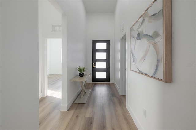 interior space featuring light hardwood / wood-style flooring