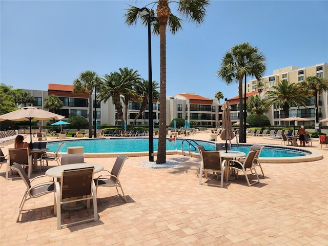 view of pool with a patio area