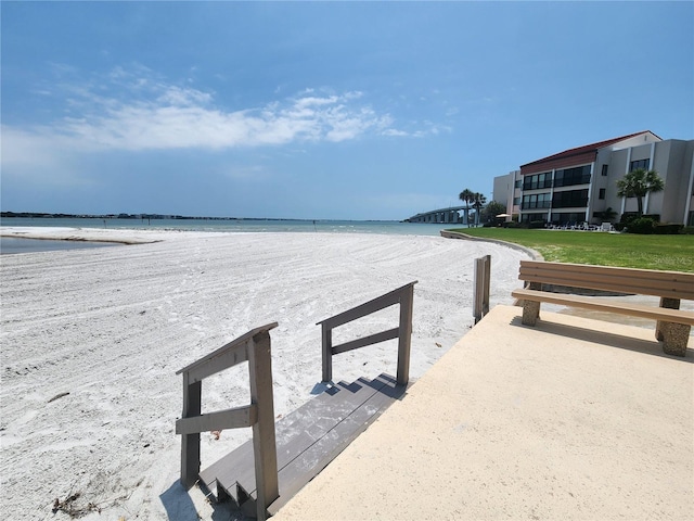 property view of water with a view of the beach