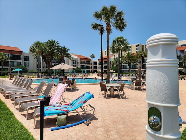 view of pool with a patio