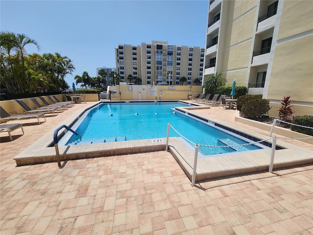 view of pool with a patio