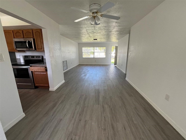 interior space with dark hardwood / wood-style flooring