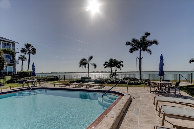 view of pool with a patio