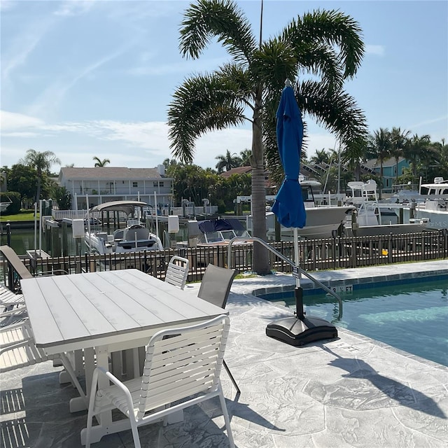 view of patio / terrace with a community pool