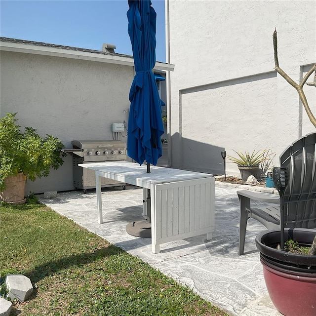 view of patio / terrace featuring grilling area