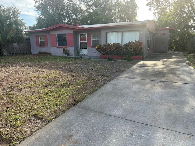 view of ranch-style home