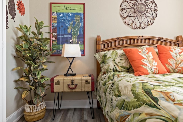 bedroom featuring hardwood / wood-style floors