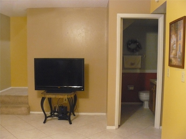 view of tiled living room