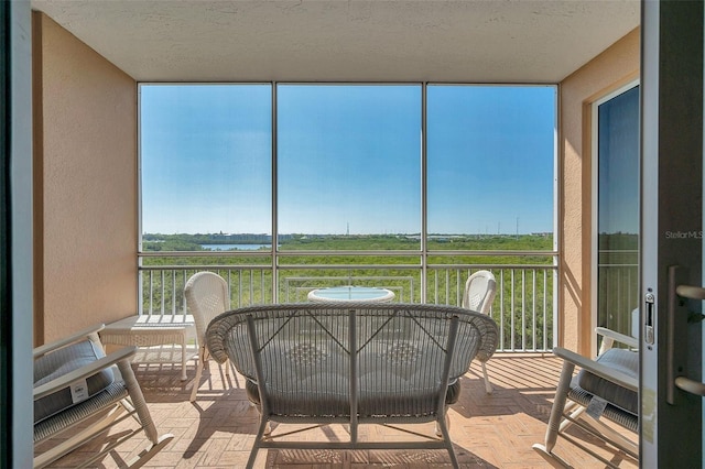 view of sunroom