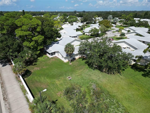 aerial view with a residential view