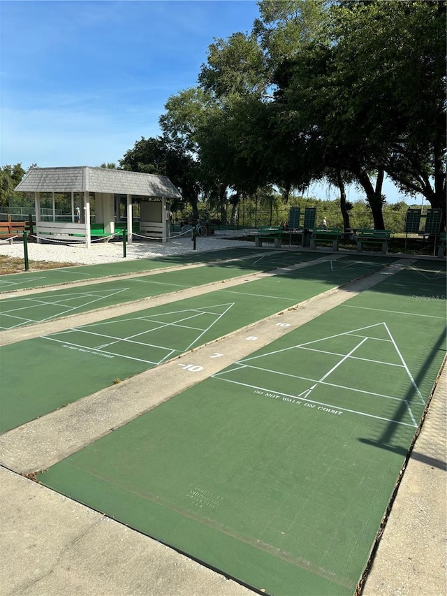 surrounding community with shuffleboard