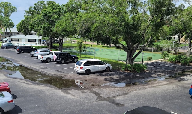 view of parking / parking lot