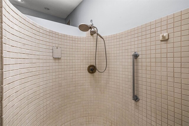 room details with tiled shower