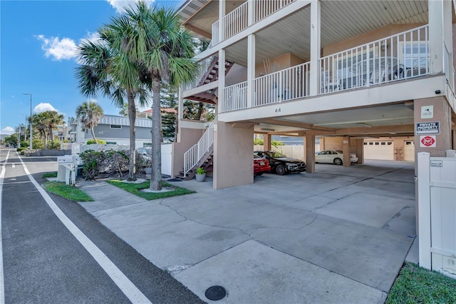 view of community with a carport