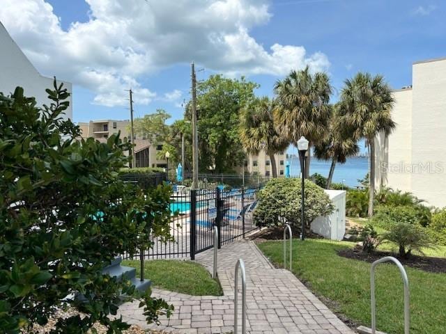 view of property's community featuring a pool