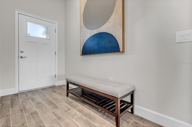 entrance foyer featuring hardwood / wood-style floors