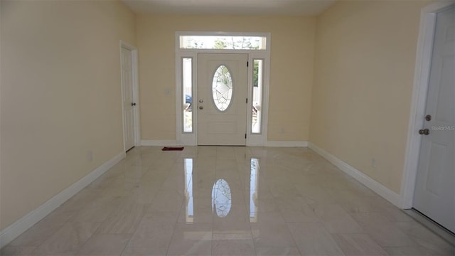 entryway with light tile flooring