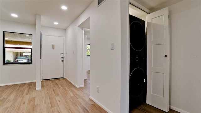 foyer featuring light hardwood / wood-style flooring