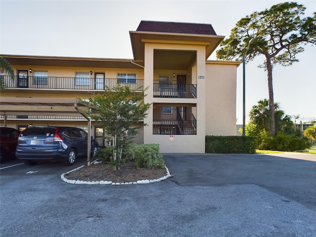 view of property with a carport