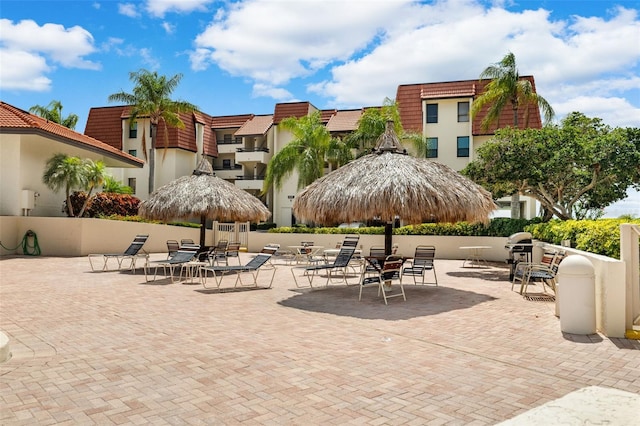 view of home's community with a patio