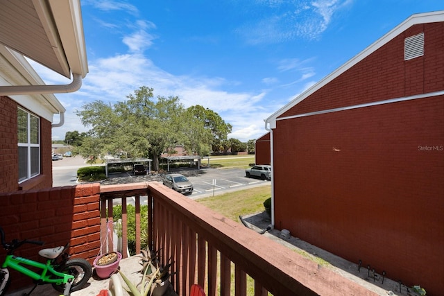 view of balcony