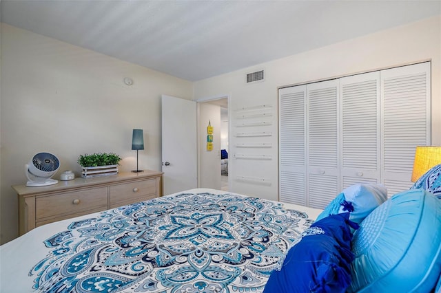 bedroom with a closet