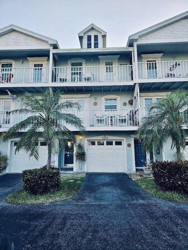 view of property with a garage