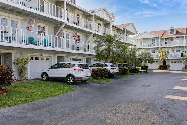 view of property featuring a garage