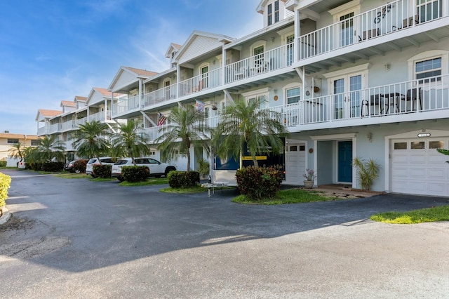 view of property with a garage