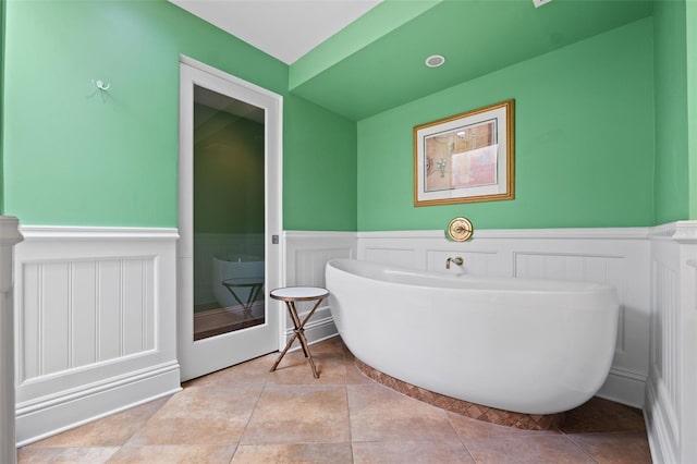 bathroom with tile floors